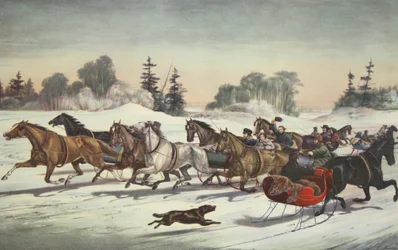 Trabrennen im Schnee